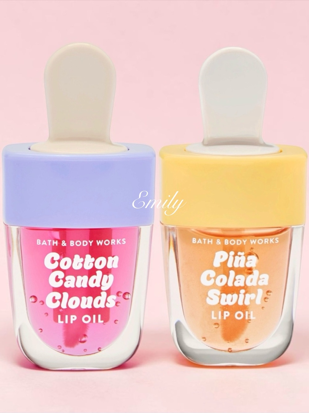 NEW Bath & Body Works Cotton Candy Clouds & Pena Colada Swirl Lip Oil Set Bundle